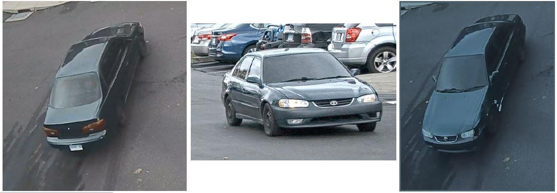 Surveillance camera photos of suspect vehicle